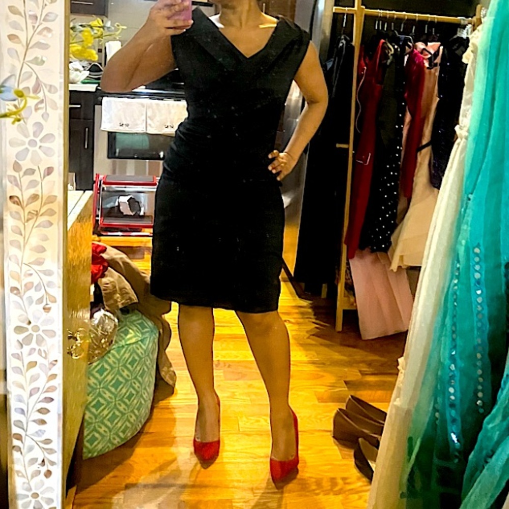 Talbot Runhof architectural LBD - excellent condition, size M